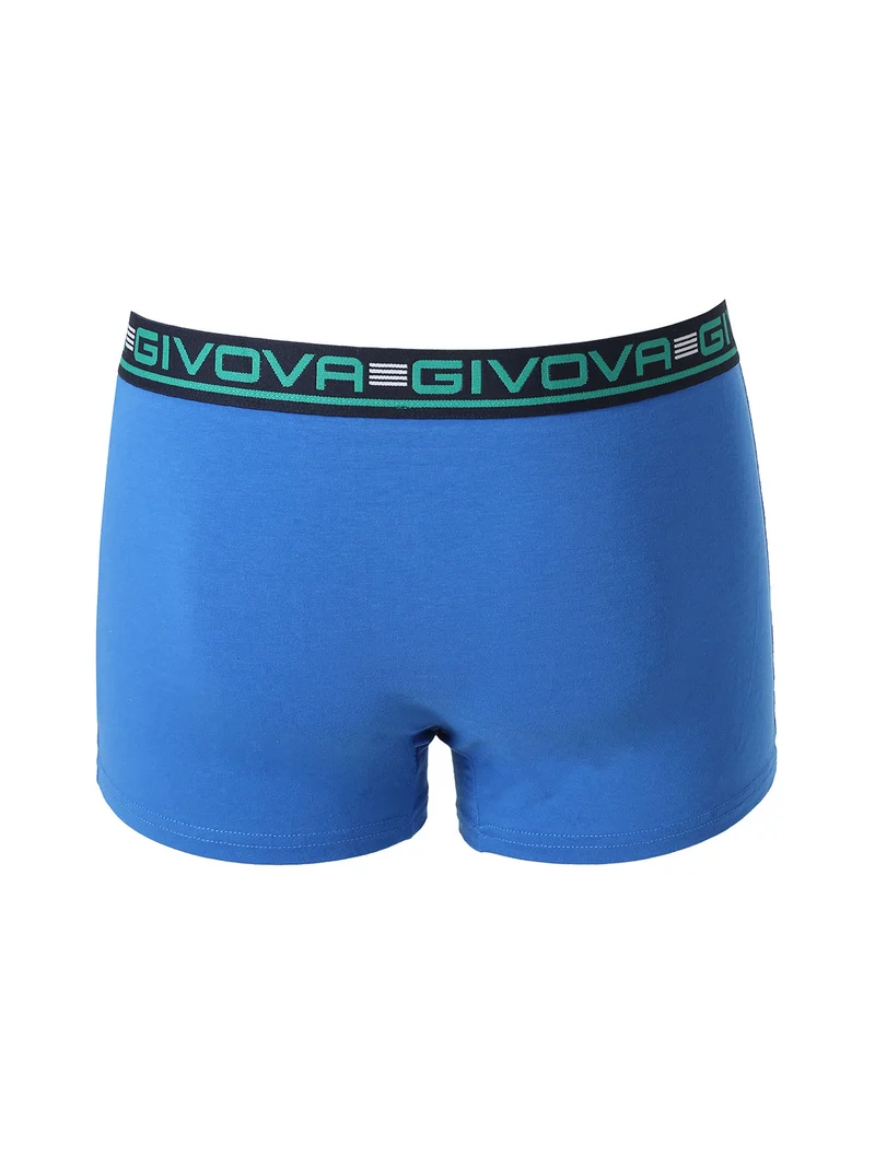 Boxer da uomo in cotone bielastico - blu