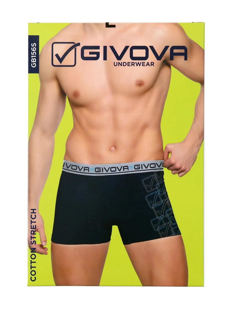 Boxer da uomo in cotone bielastico - blu