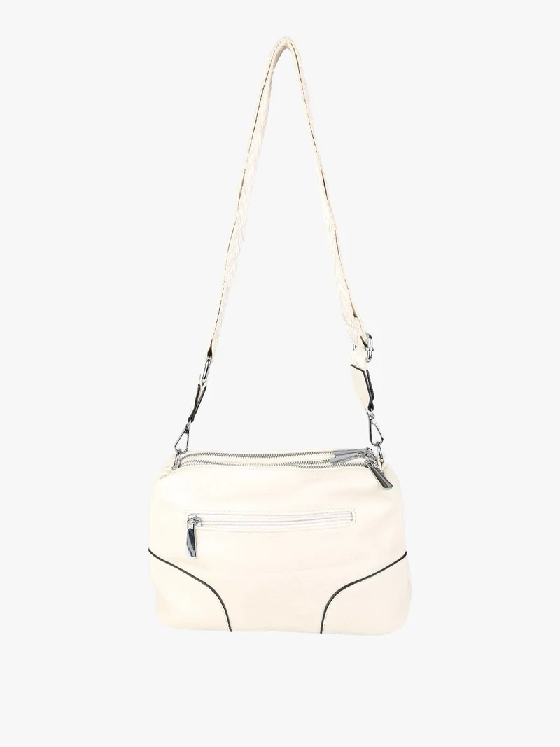 Borsa a tracolla da donna in ecopelle - beige
