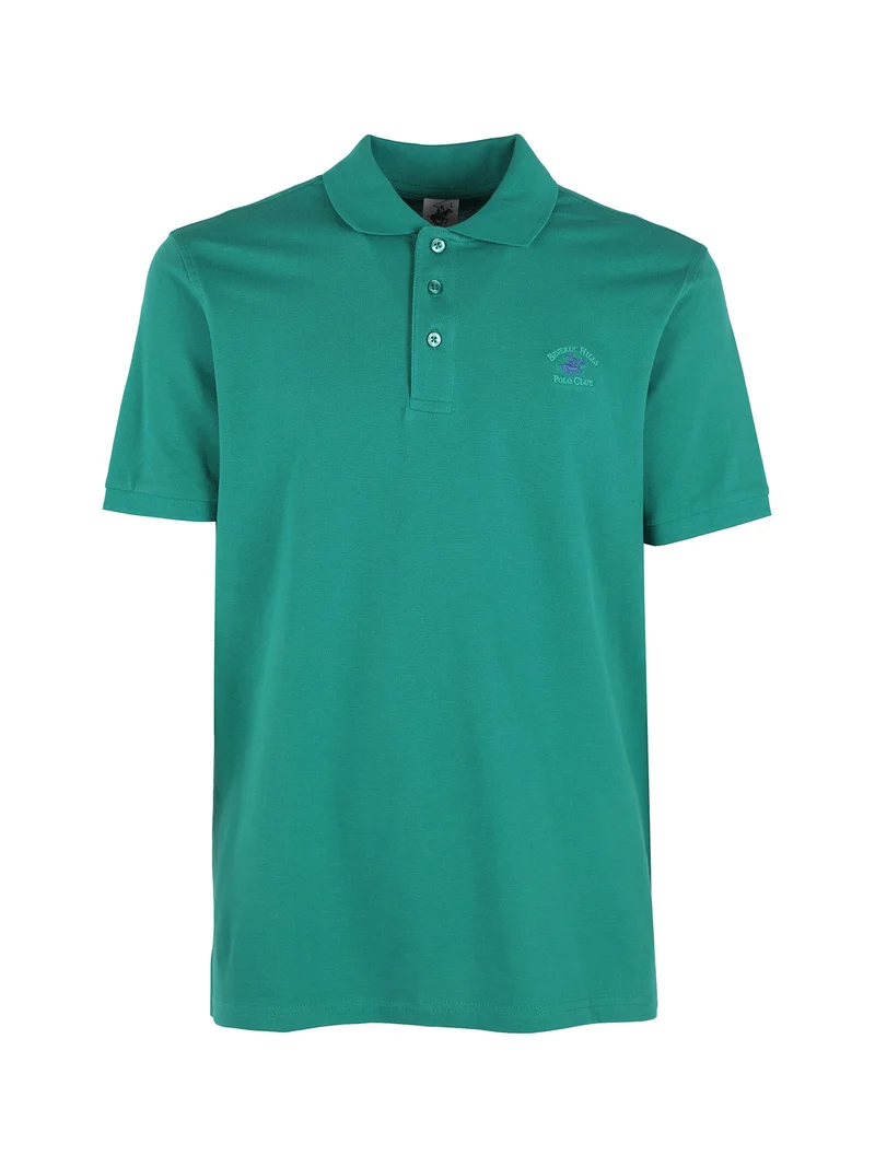 Polo da uomo in cotone a maniche corte - verde