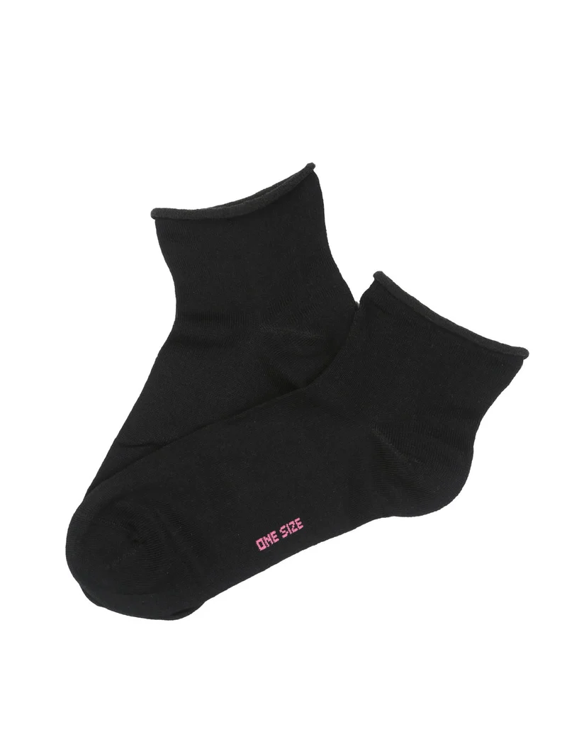 Calze corte da donna in cotone mercerizzato - nero