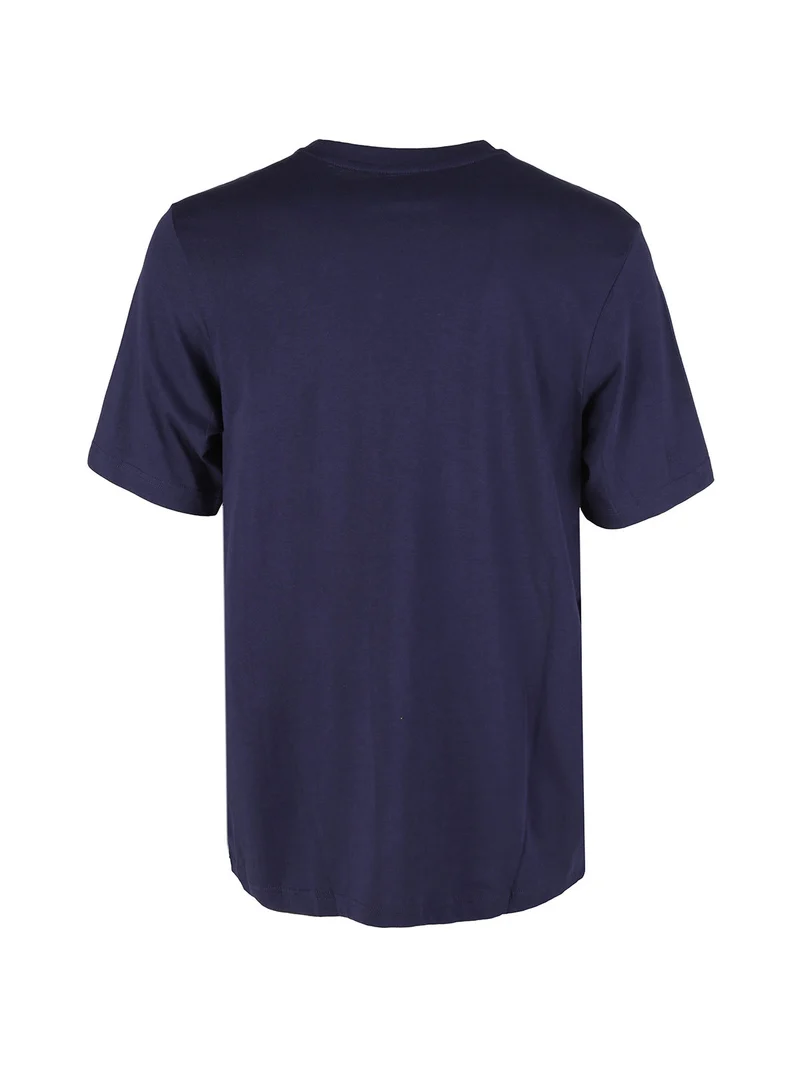 T-shirt da uomo in cotone con logo - blu scuro