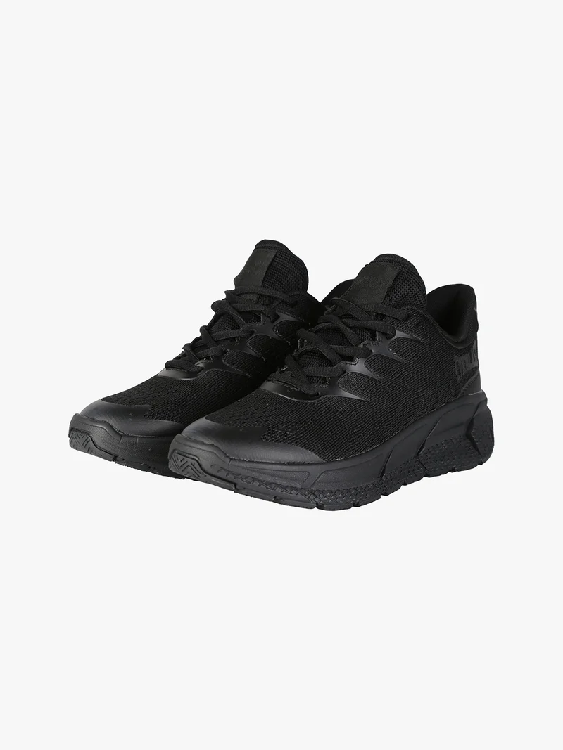 Sneakers donna sportive in tessuto - nero
