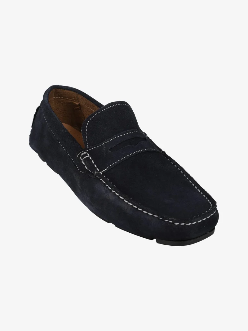 Mocassini uomo in pelle scamosciata - blu scuro
