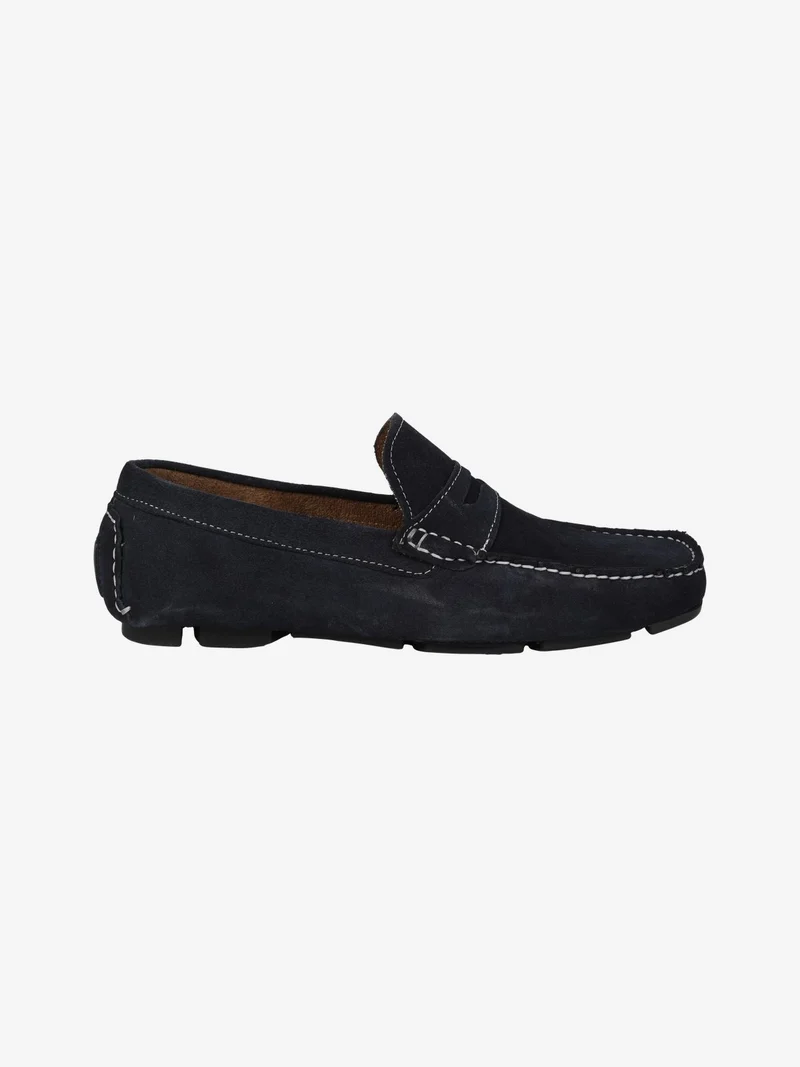 Mocassini uomo in pelle scamosciata - blu scuro