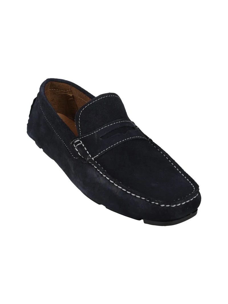 Mocassini uomo in pelle scamosciata - blu scuro