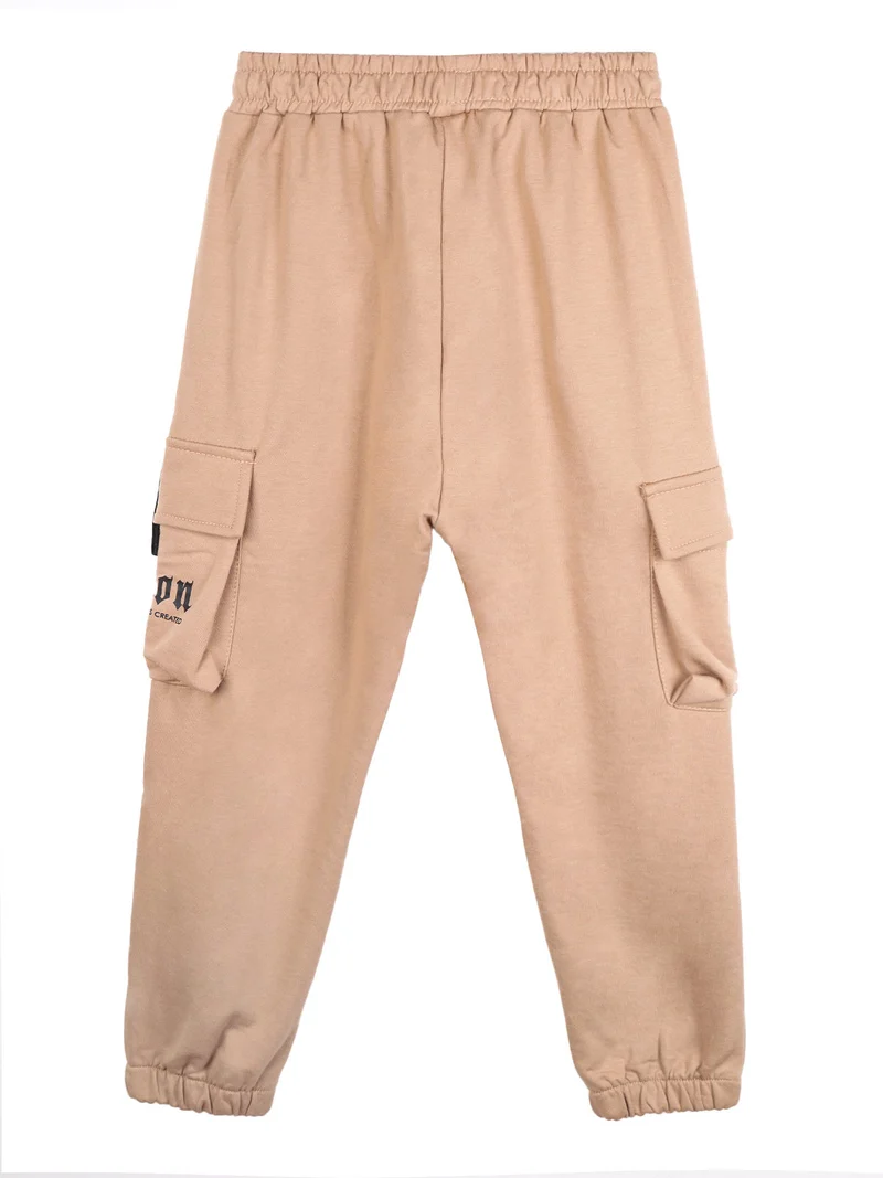 Pantaloni sportivi da bambino - cammello