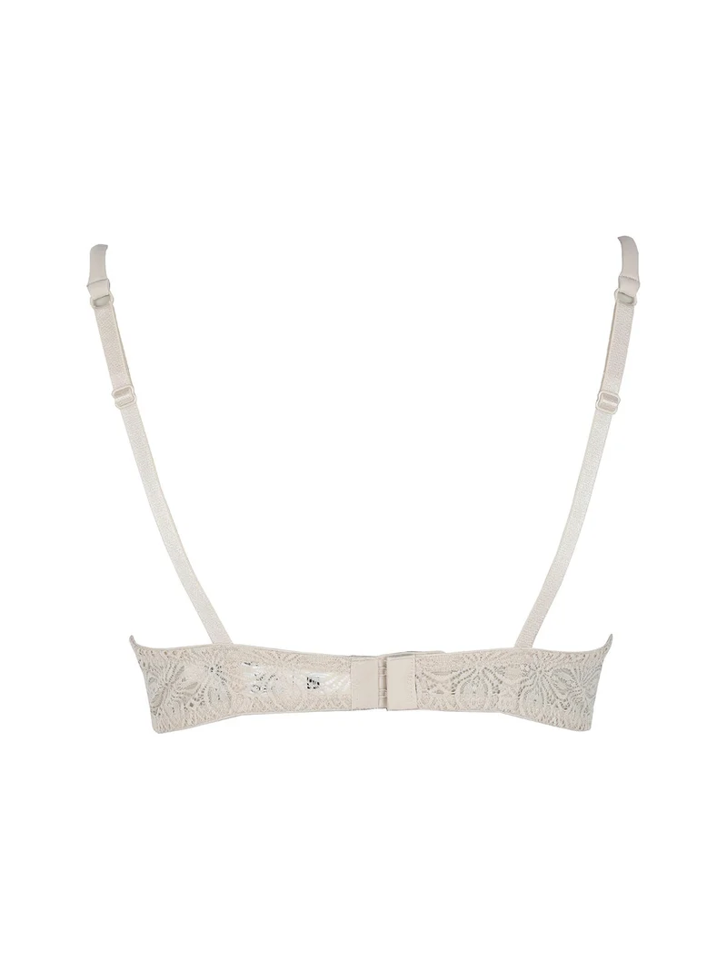 902 Reggiseno a triangolo graduato in pizzo - sabbia