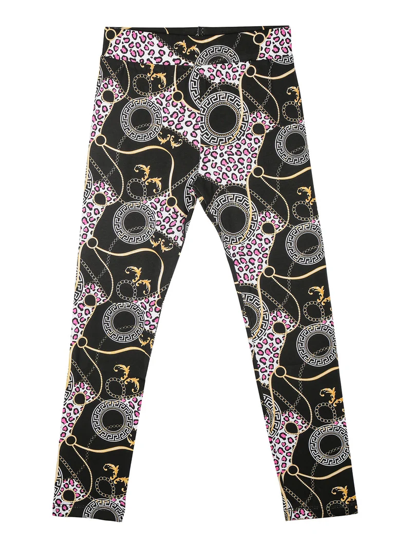 Leggings da bambina stampati - fucsia
