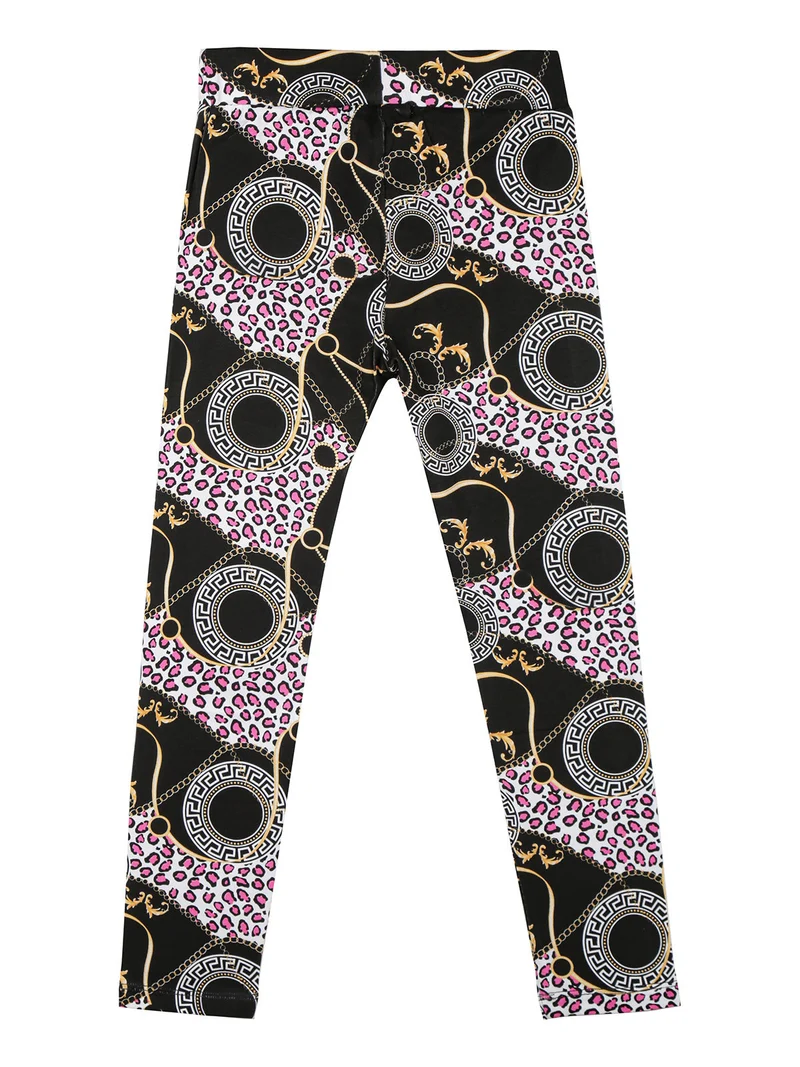 Leggings da bambina stampati - fucsia