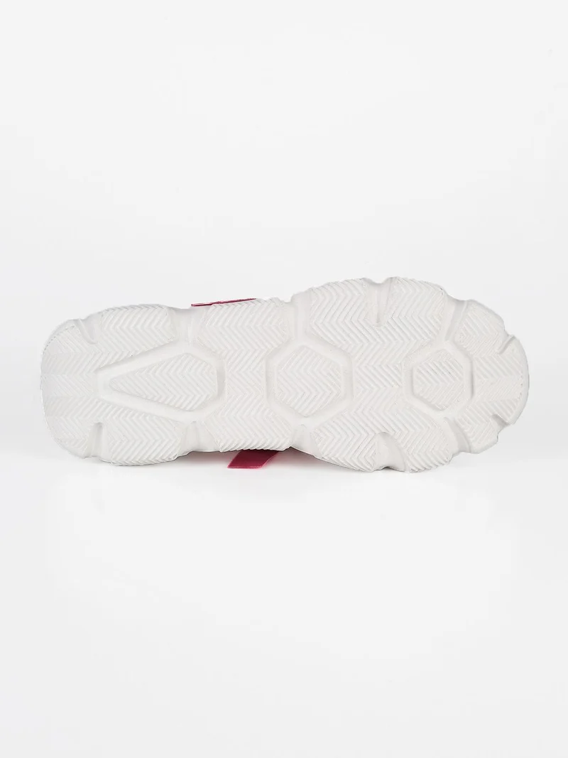 Sneakers chunky con inserti a contrasto - fucsia