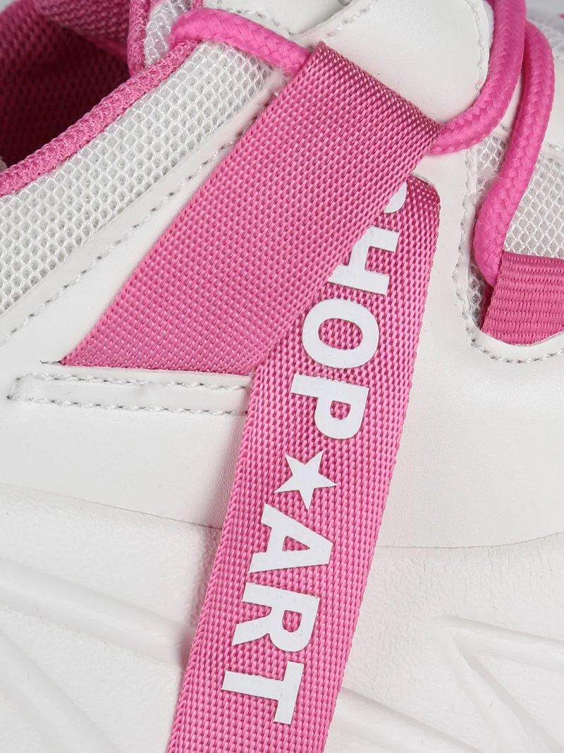 Sneakers chunky con inserti a contrasto - fucsia