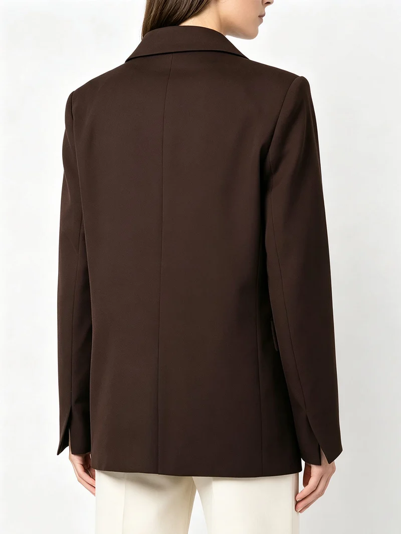 Blazer elegante da donna con bottoni a doppiopetto - moro