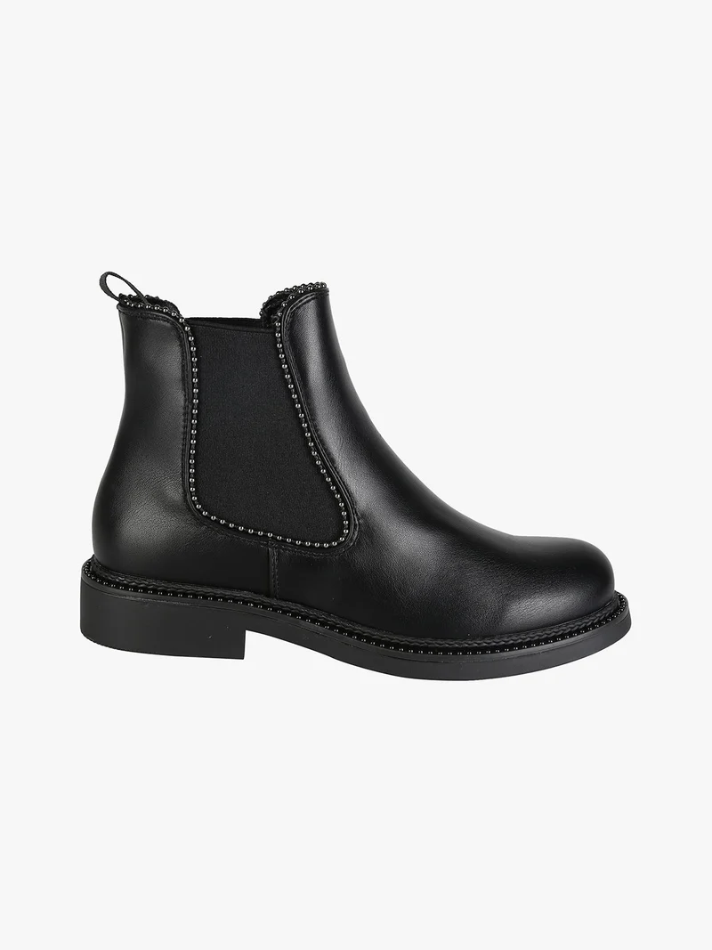 Stivaletti donna con perline - nero