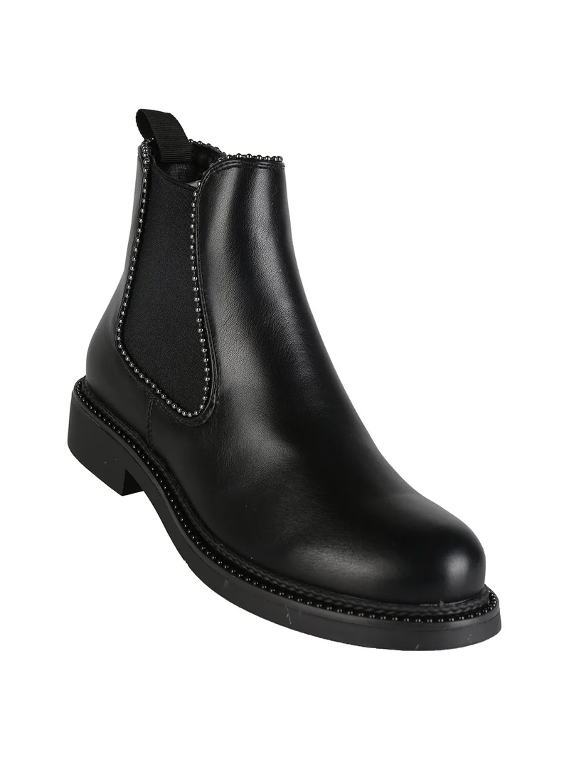 Stivaletti donna con perline - nero