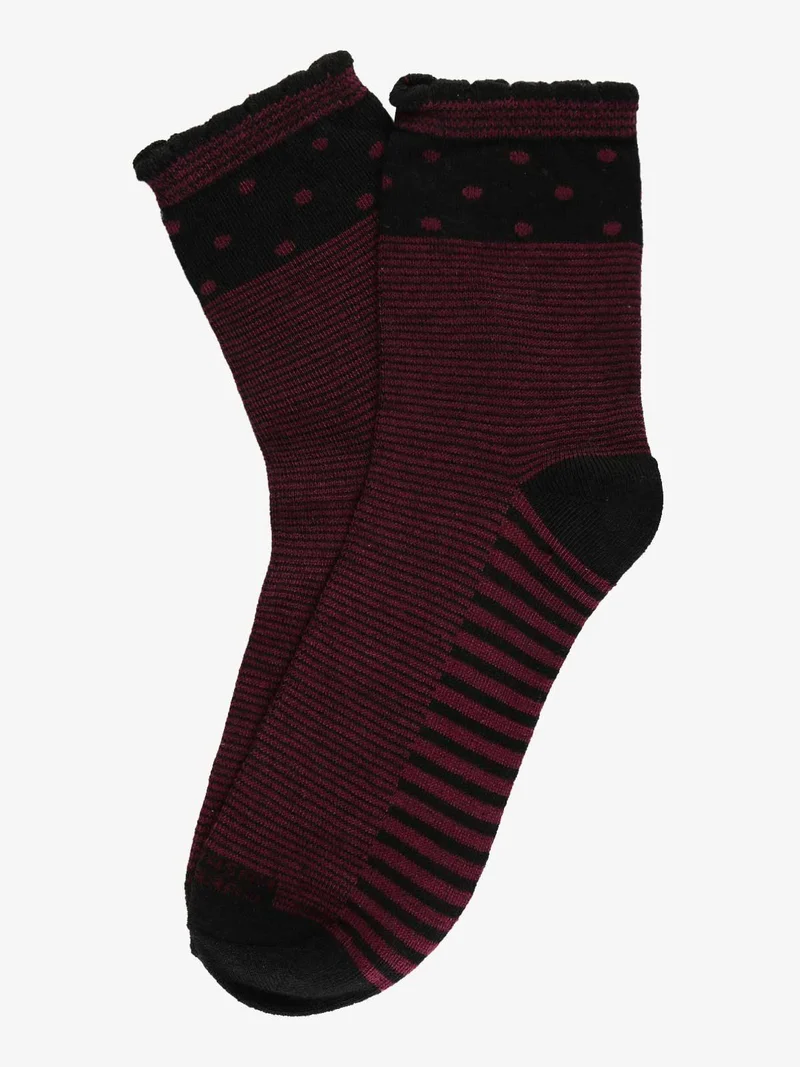 Calze corte in caldo cotone - rosso