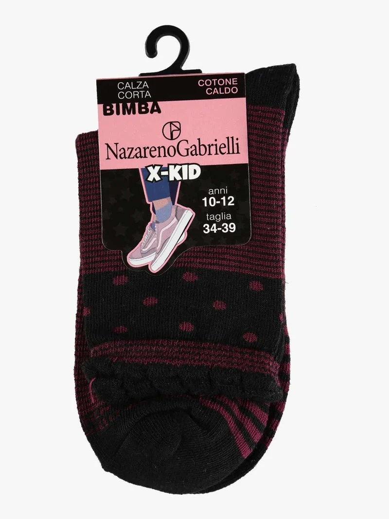 Calze corte in caldo cotone - rosso