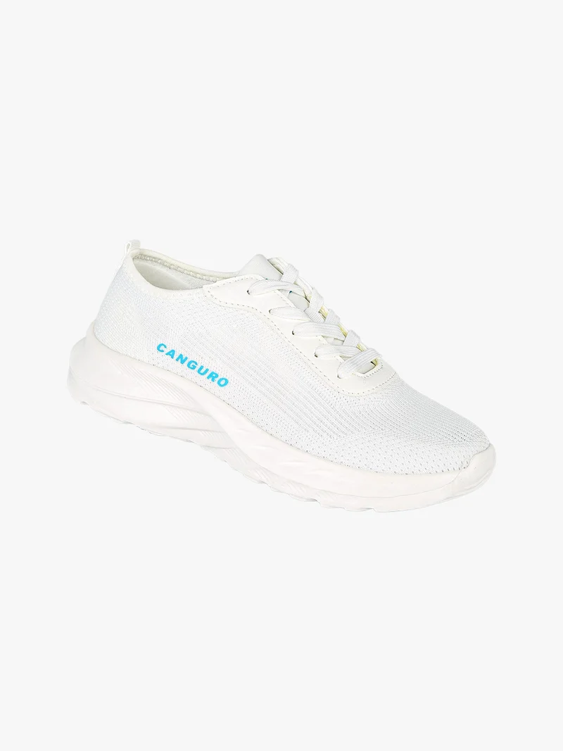 Sneakers sportive da donna in tessuto - bianco
