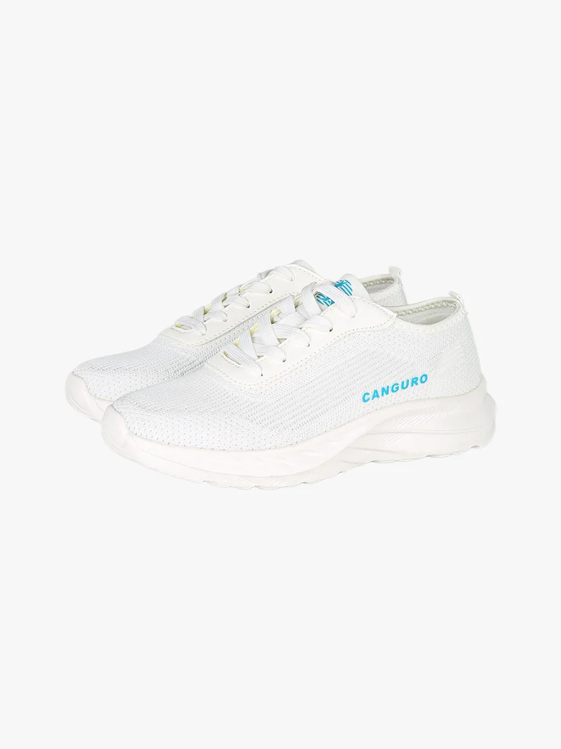 Sneakers sportive da donna in tessuto - bianco