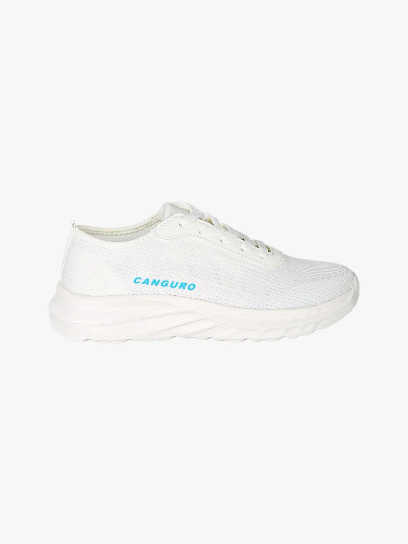 Sneakers sportive da donna in tessuto - bianco
