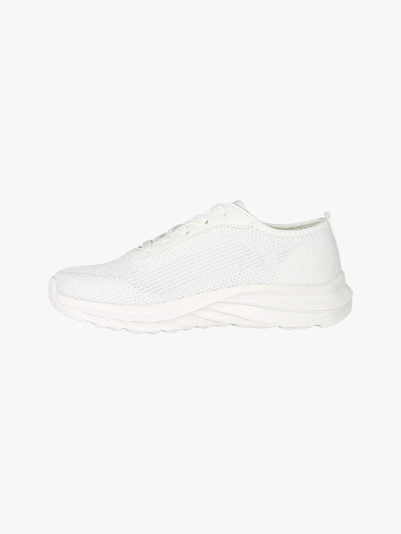 Sneakers sportive da donna in tessuto - bianco