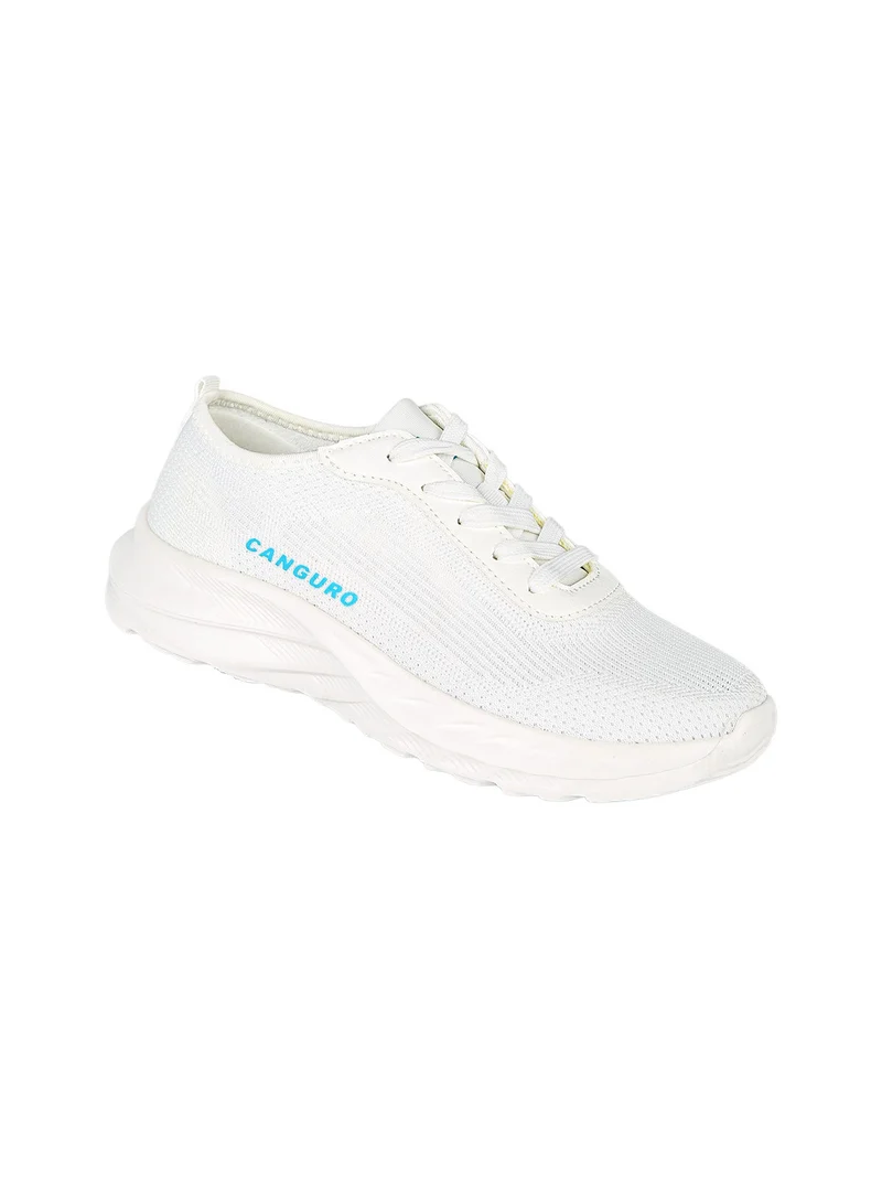 Sneakers sportive da donna in tessuto - bianco