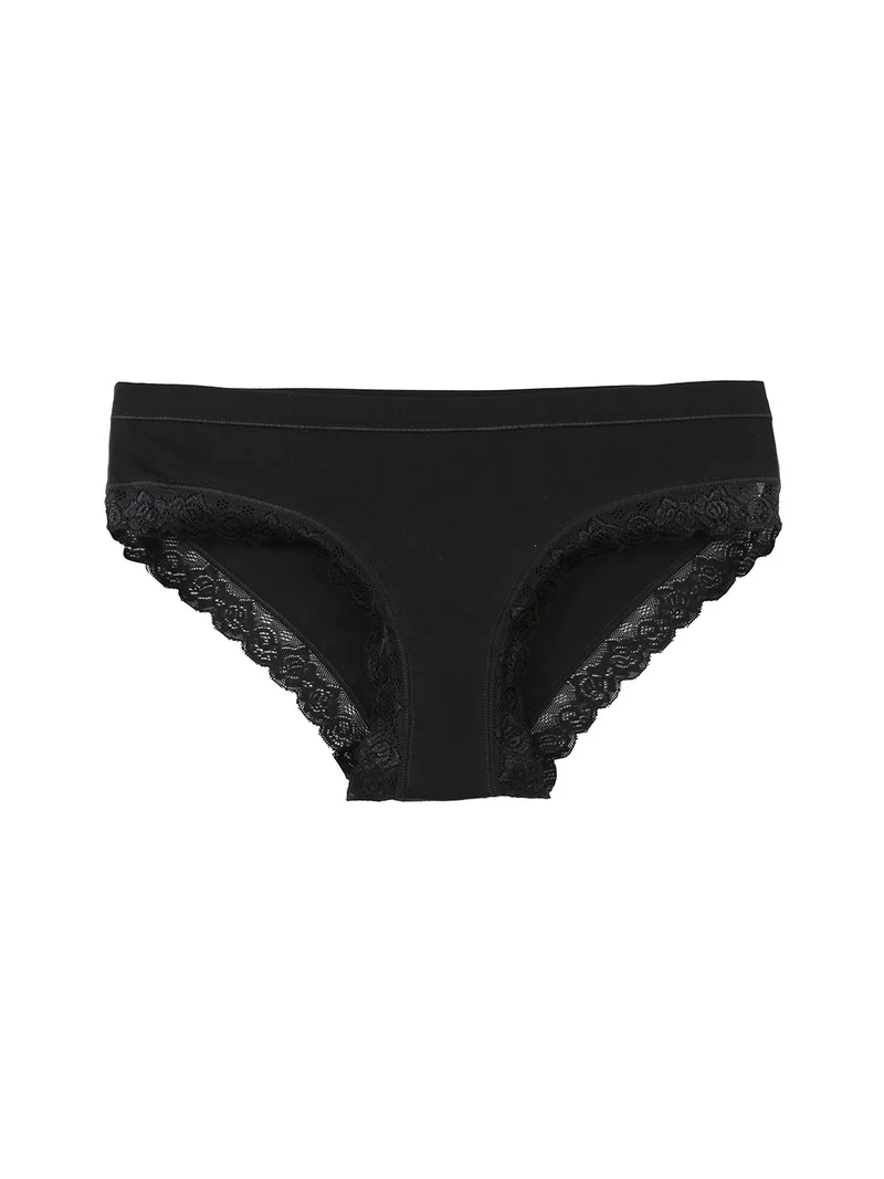 Slip donna in cotone - nero