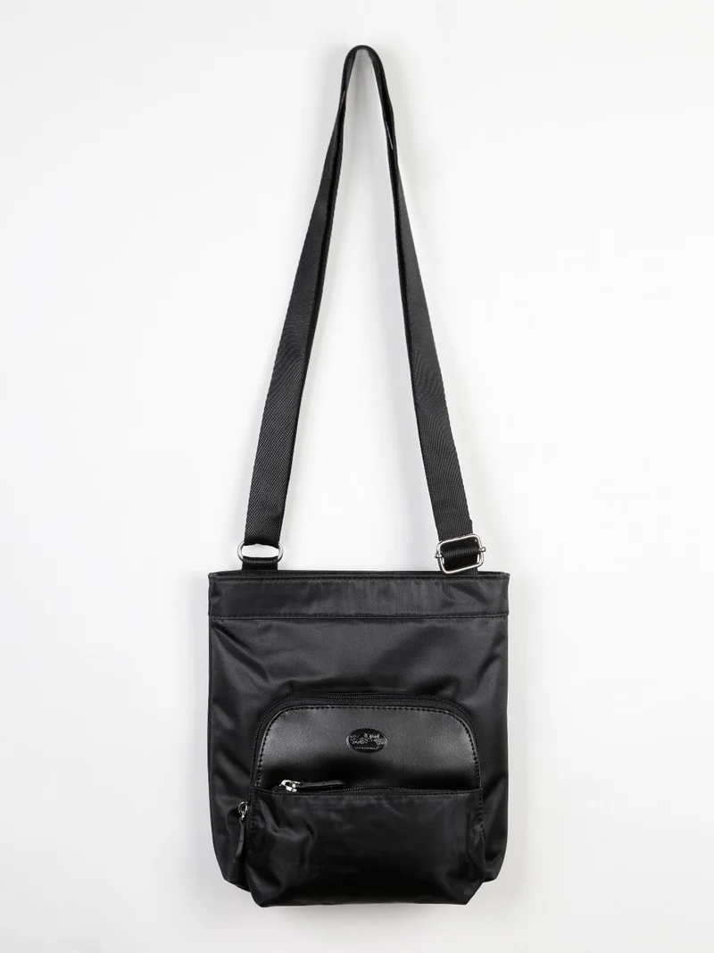 Borsa tracolla in tessuto - nero