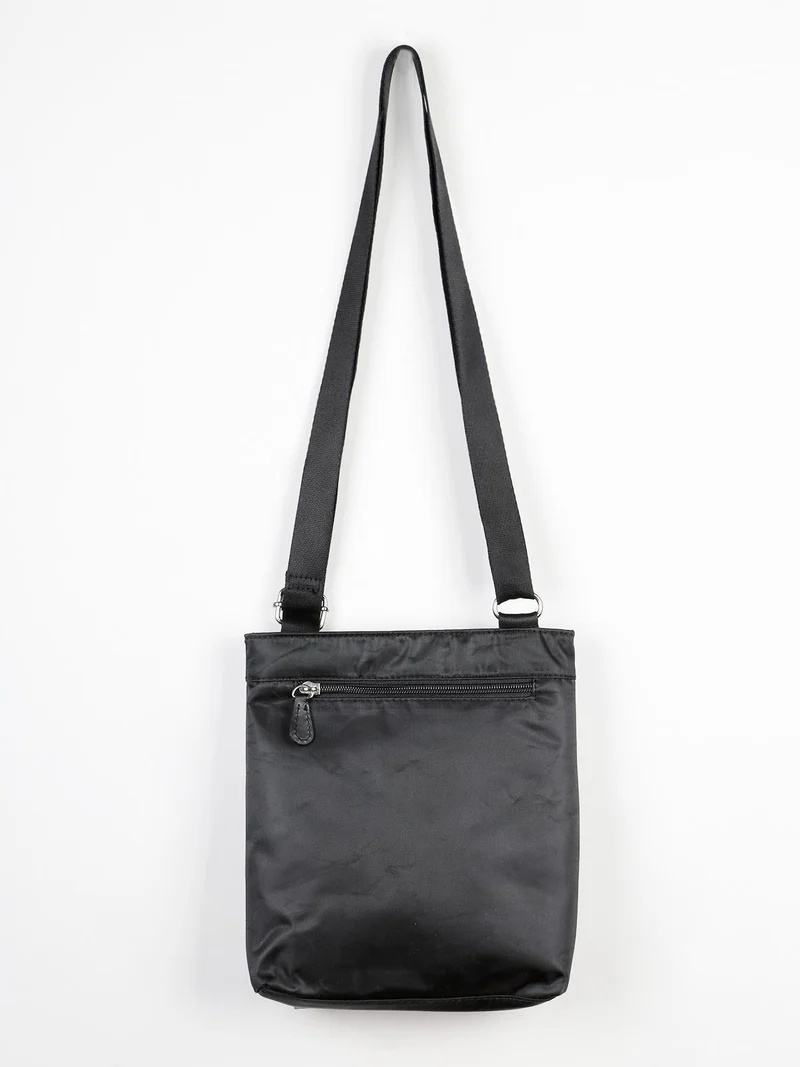 Borsa tracolla in tessuto - nero