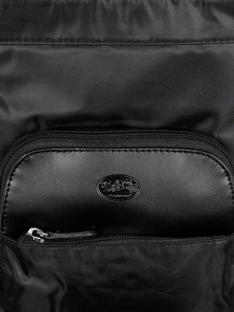 Borsa tracolla in tessuto - nero