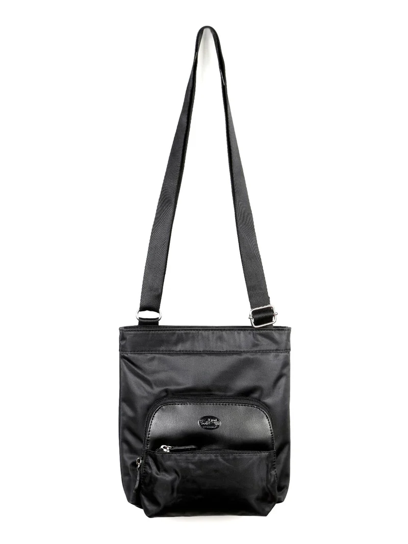 Borsa tracolla in tessuto - nero