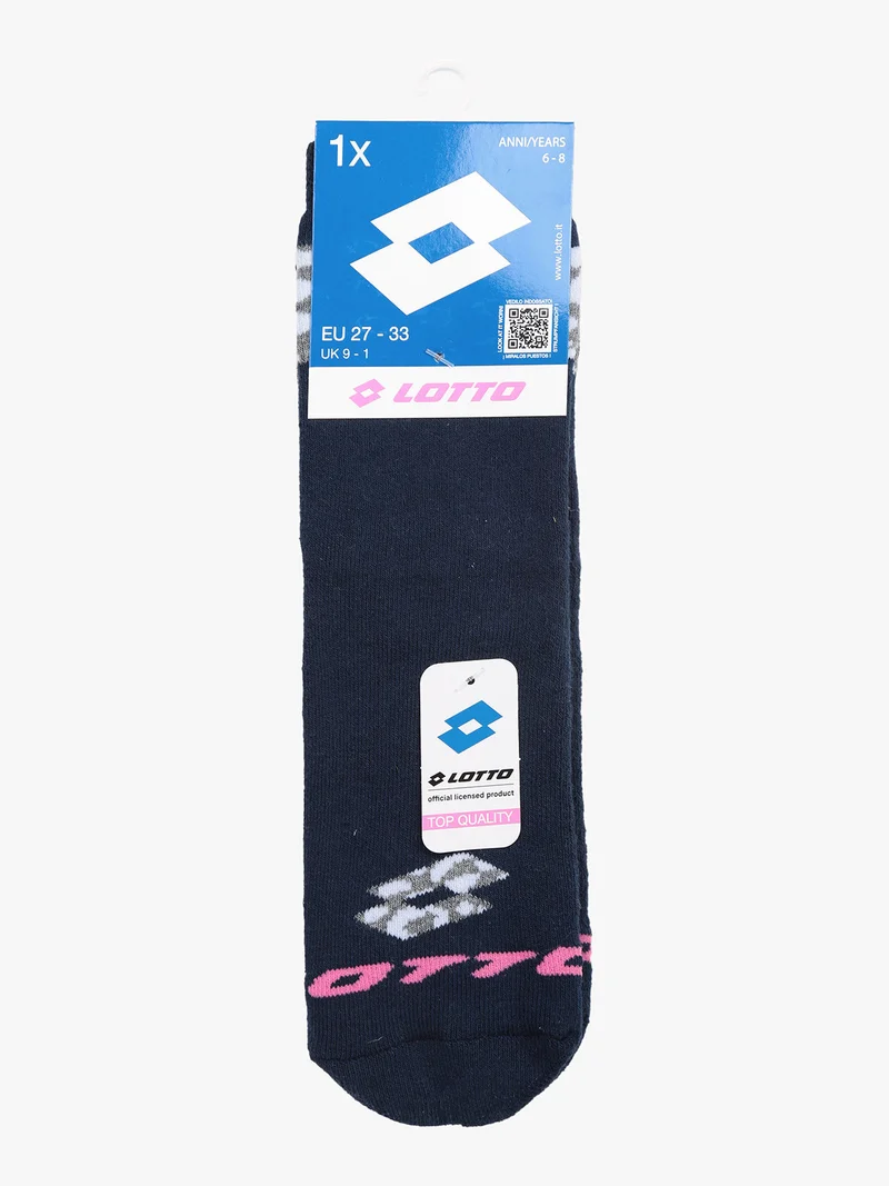 Calze antiscivolo da bambina tinta unita - blu scuro