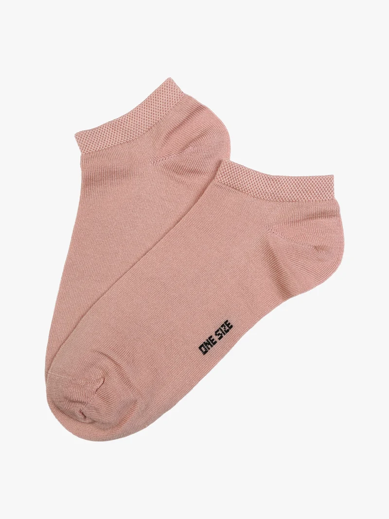 Calze corte sneaker da donna in cotone mercerizzato - rosa