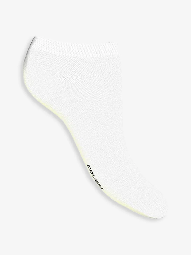 Calze corte sneaker da donna in cotone mercerizzato - bianco