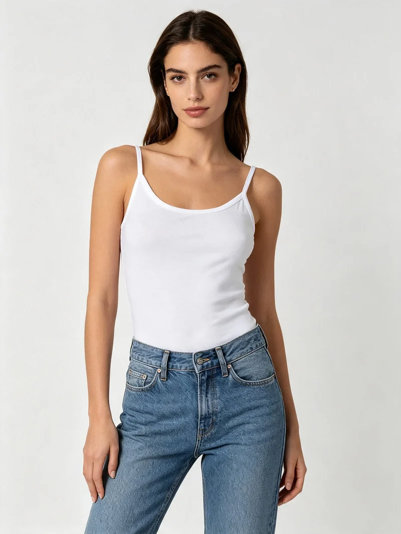 Canotta donna in cotone modal - bianco