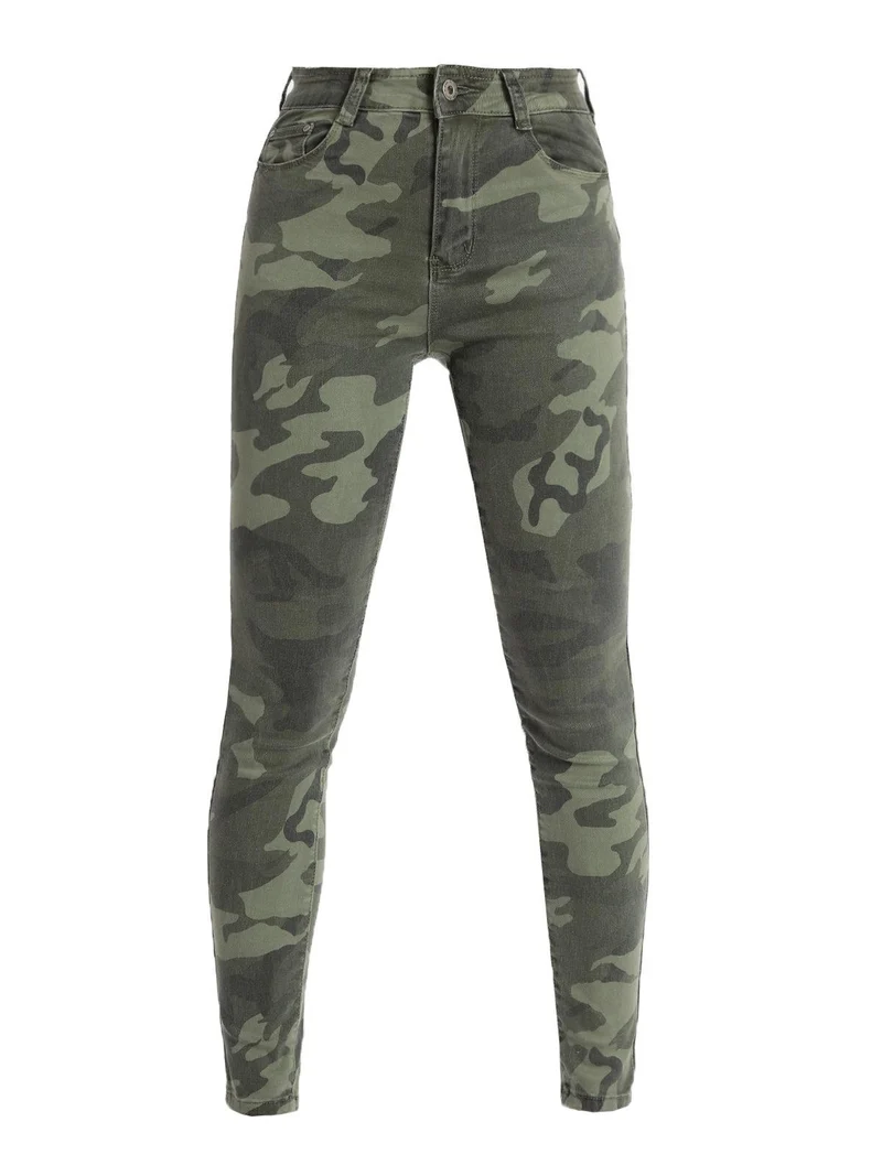 Pantaloni con stampa mimetica - militare