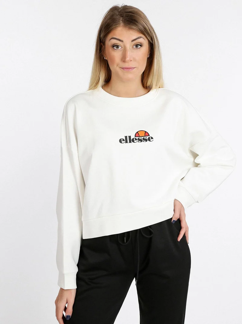 Felpa corta in cotone - bianco