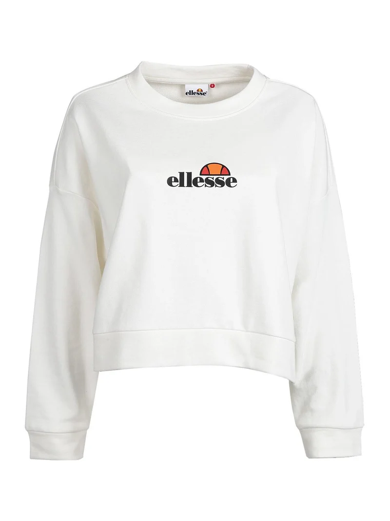 Felpa corta in cotone - bianco