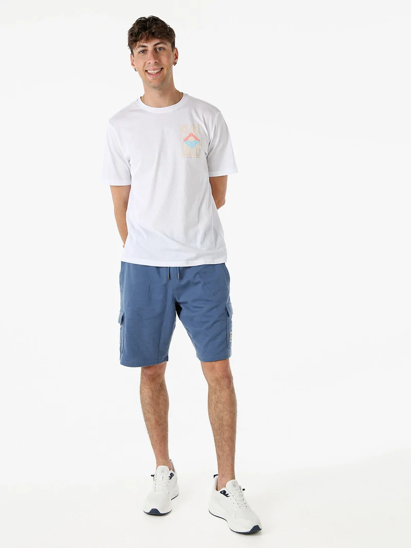 Bermuda cargo da uomo con coulisse - blu