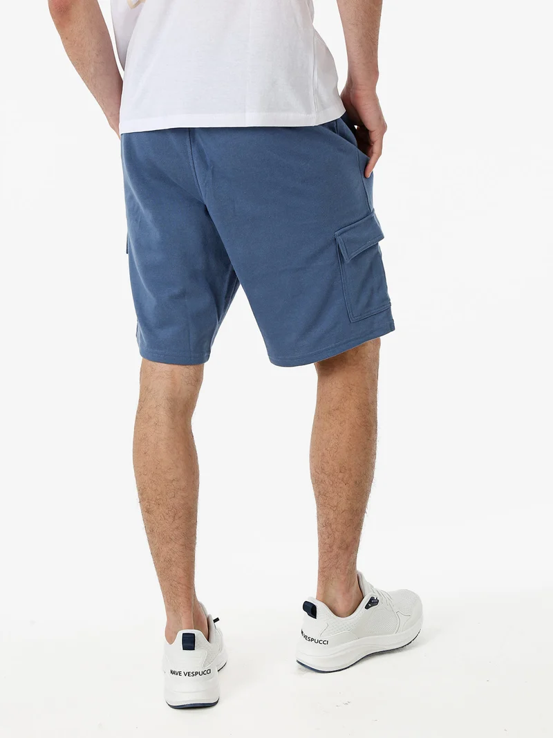 Bermuda cargo da uomo con coulisse - blu