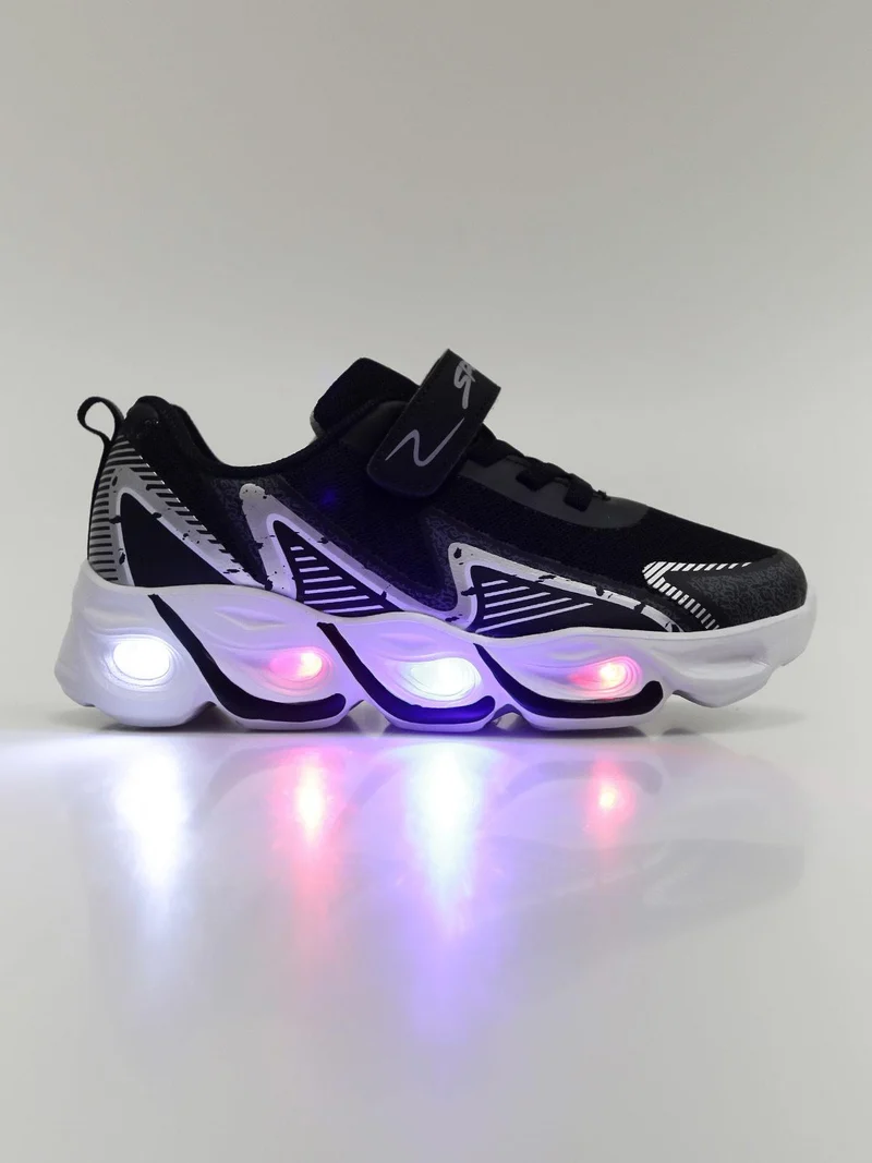 Scarpe sportive bambino con luci GD21542 - nero