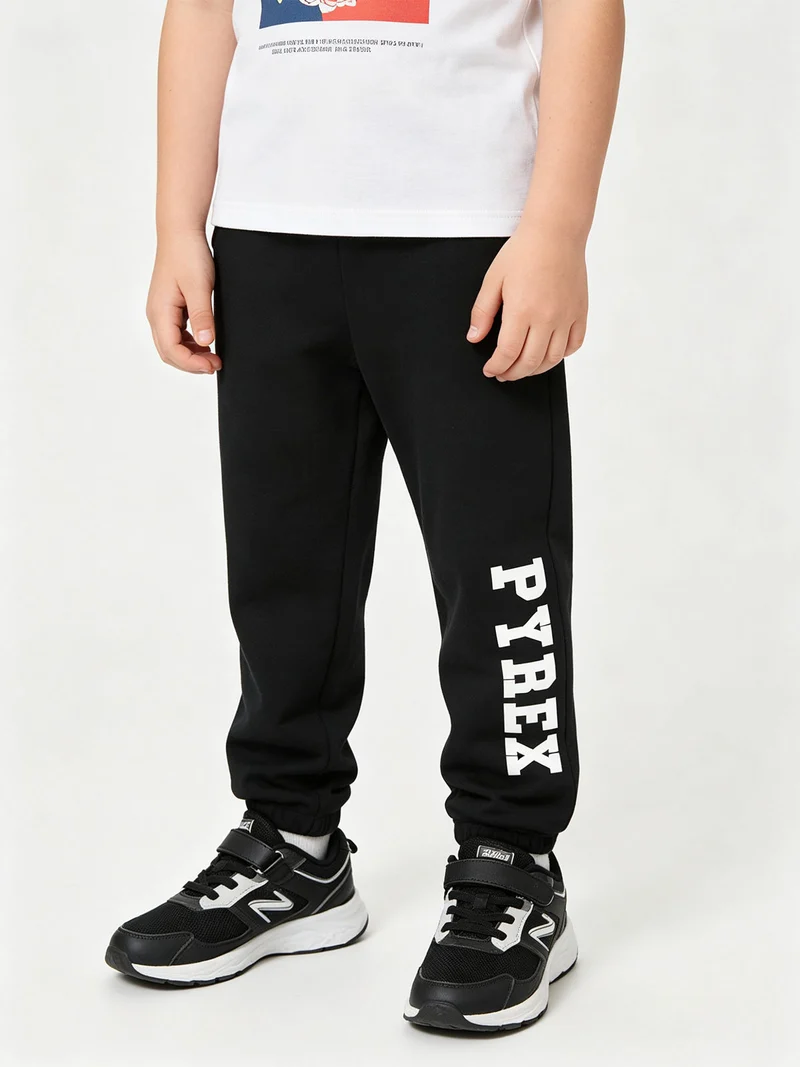 Pantaloni tuta da ragazzo in felpa - nero