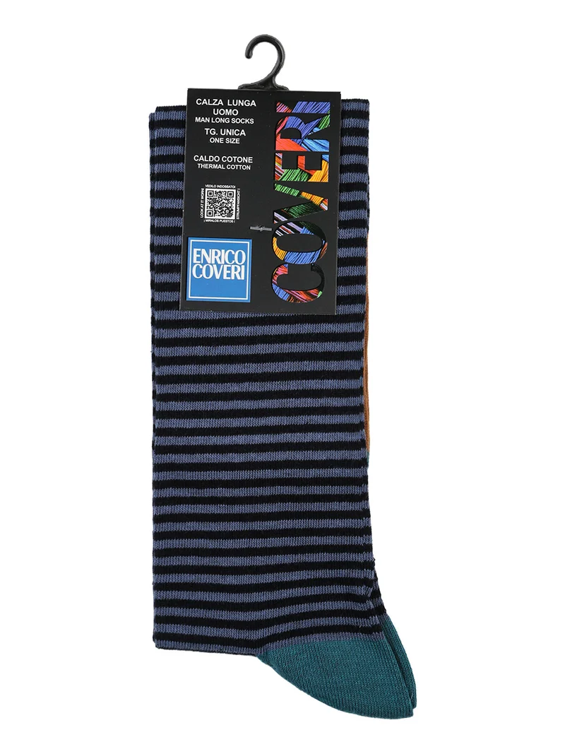 Calze lunghe da uomo a righe - jeans