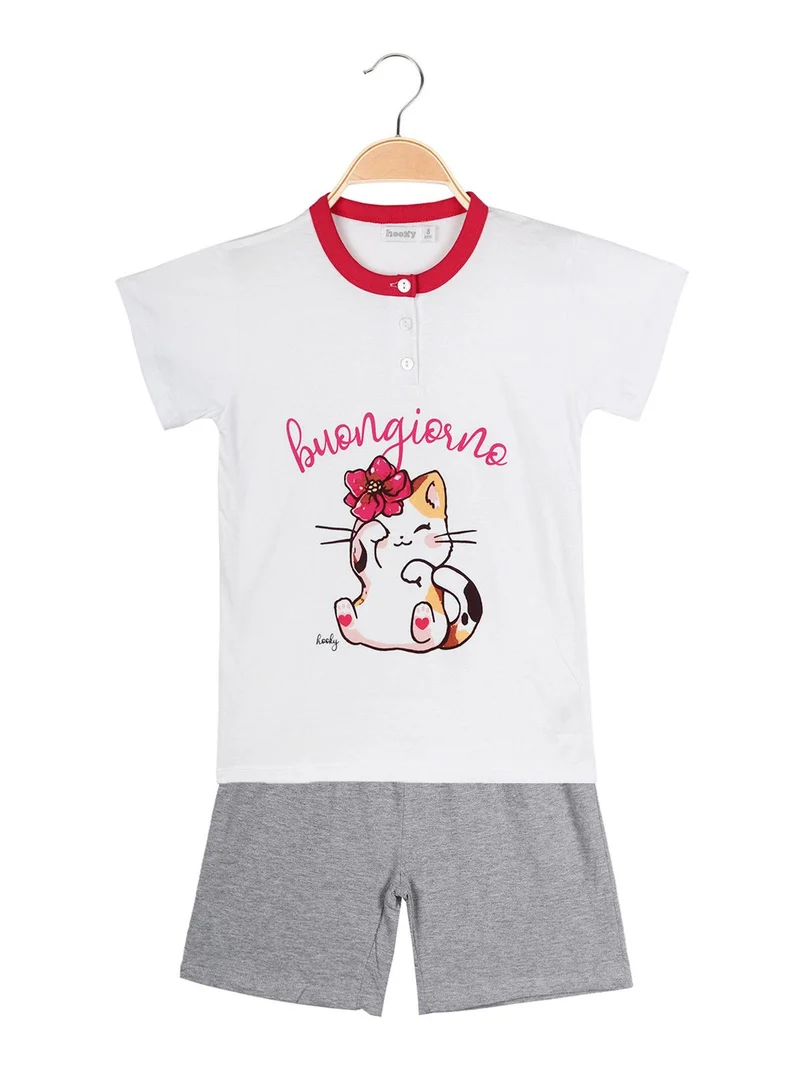 Pigiama estivo bimba 2 pezzi - bianco