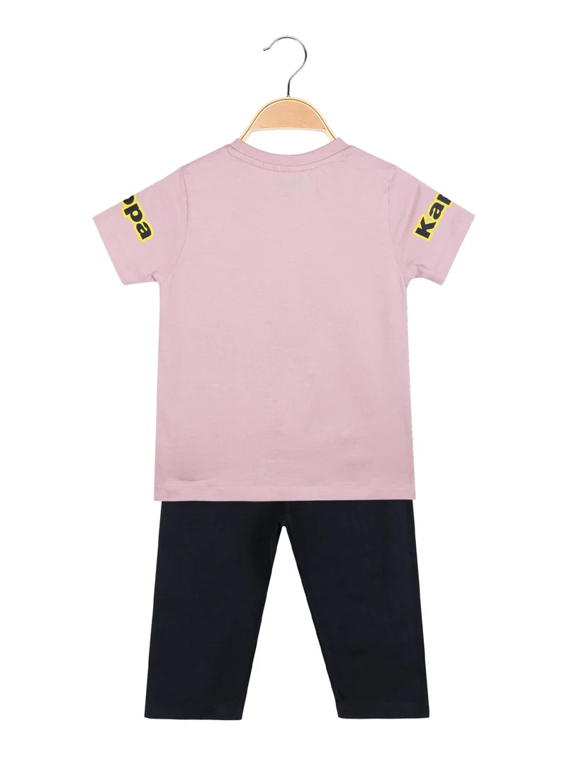Completo sportivo 2 pezzi da bambina con leggings - rosa