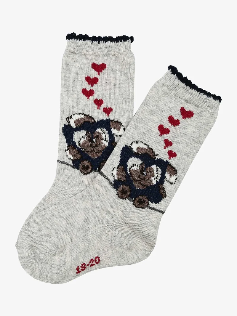 Calze lunghe da bambina - grigio chiaro