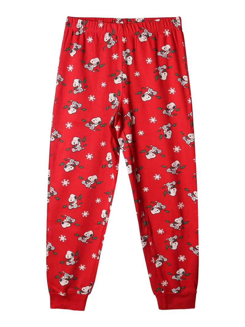 Snoopy pigiama natalizio da bambino in cotone - rosso