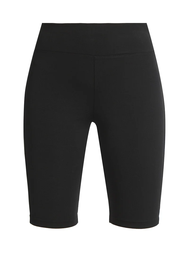 Leggings sportivi corti donna effetto push up - nero