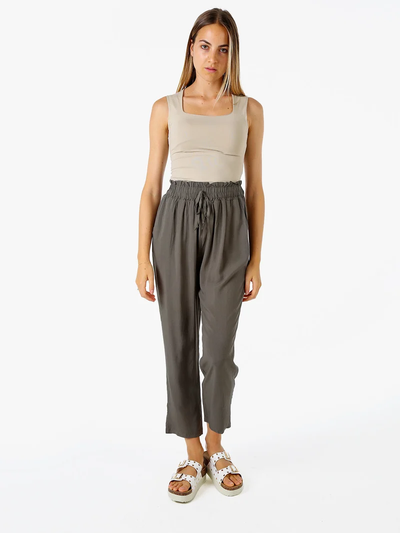 Pantaloni da donna estivi in cotone - militare