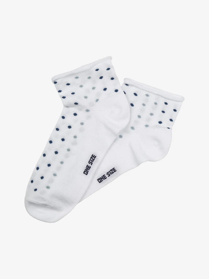 Calze corte da donna a pois - bianco